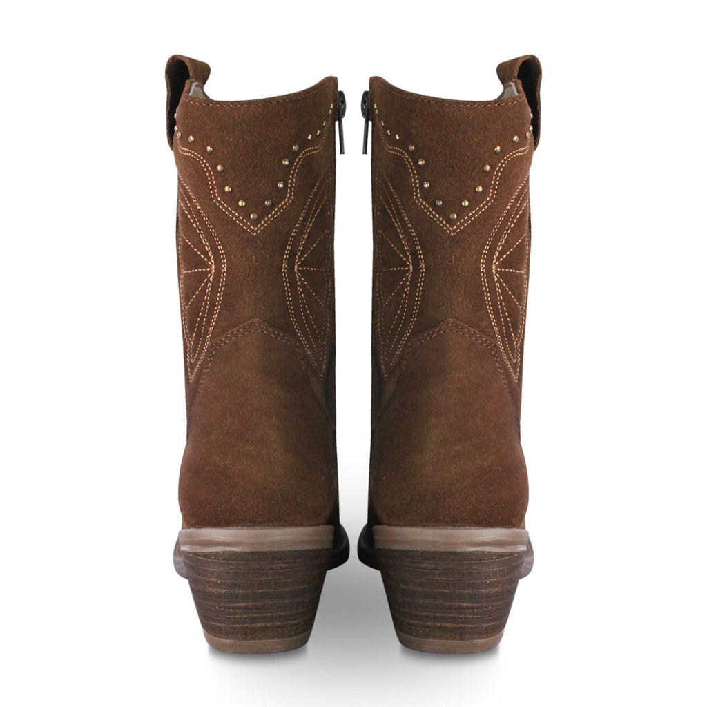 Bota Vaquera Mujer 96100 Lucía Gamuza Avellana - vista 2