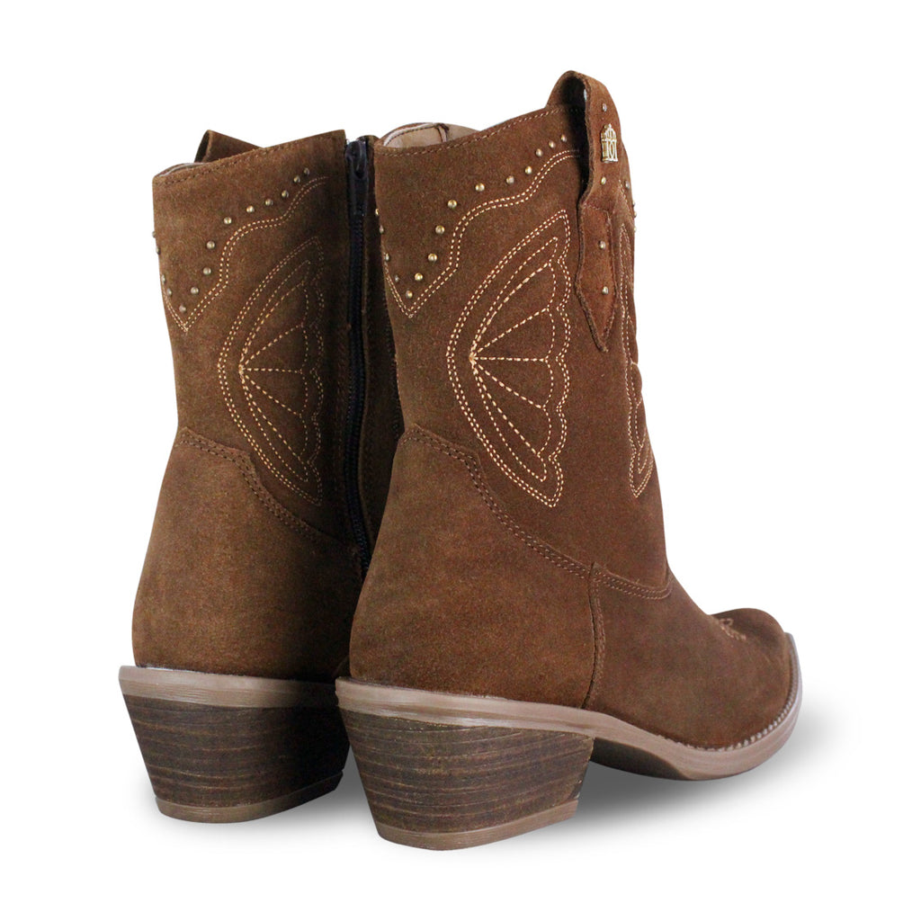 Bota Vaquera Mujer 96100 Lucía Gamuza Avellana - vista 3