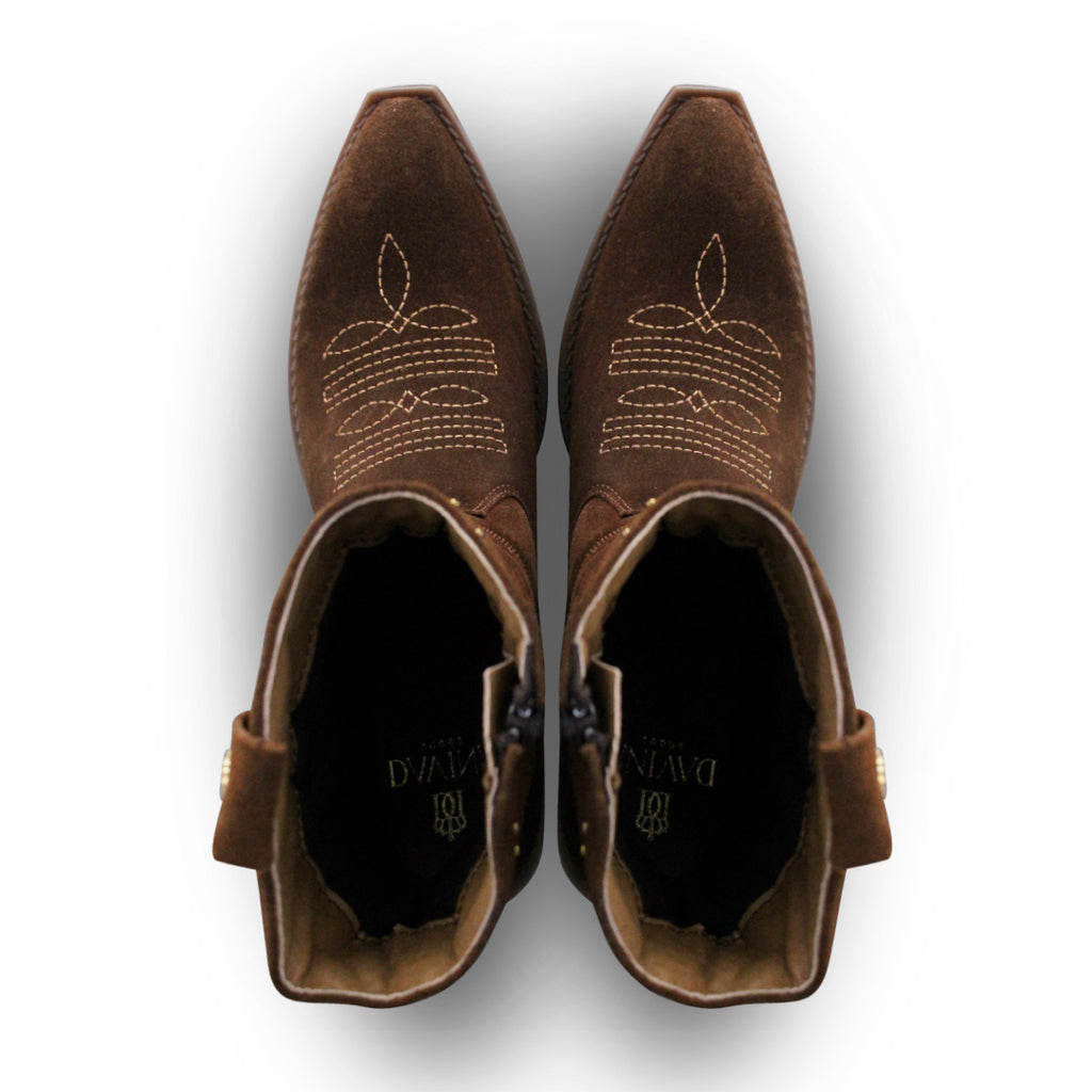 Bota Vaquera Mujer 96100 Lucía Gamuza Avellana - vista 5
