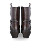 Bota Vaquera Mujer 96101 Paola Piel Brandy con estoperoles