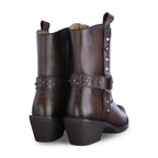 Bota Vaquera Mujer 96101 Paola Piel Brandy con estoperoles