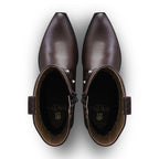 Bota Vaquera Mujer 96101 Paola Piel Brandy con estoperoles