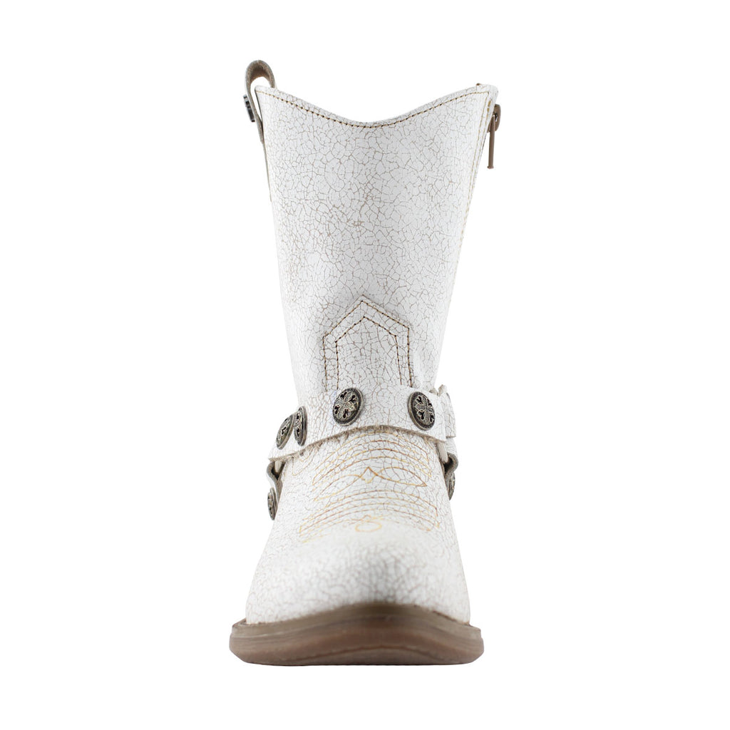 Bota Vaquera de Mujer 96115 Davina Blanca con Estribo