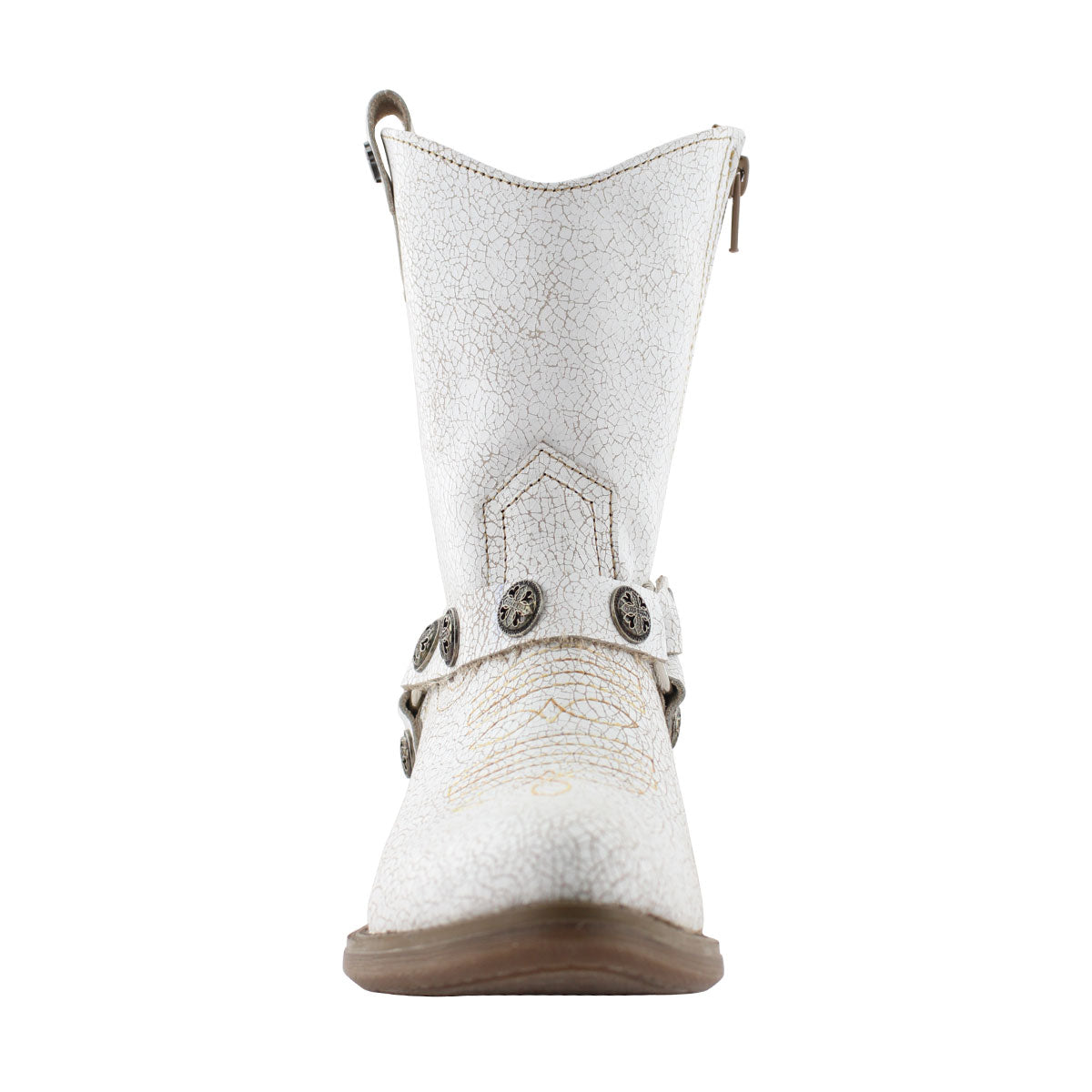 Bota Vaquera de Mujer 96115 Davina Blanca con Estribo