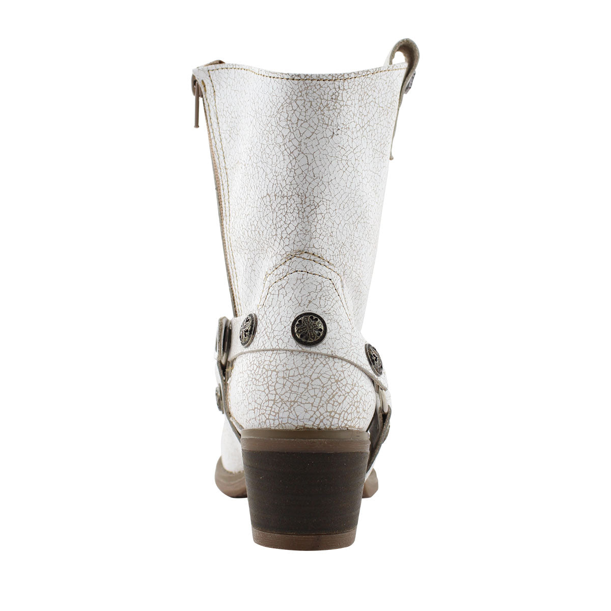 Bota Vaquera de Mujer 96115 Davina Blanca con Estribo