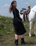 Bota Vaquera Mujer 96121 Davina Piel Negro