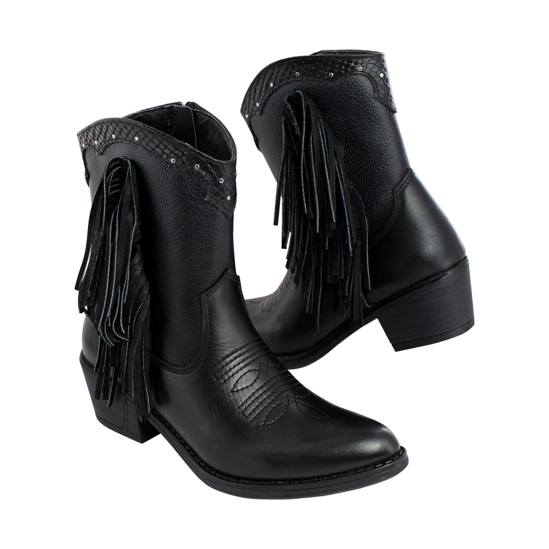 Bota Vaquera Mujer 96121 Davina Piel Negro