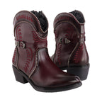 Bota Vaquera Mujer 96150 Piel Vino