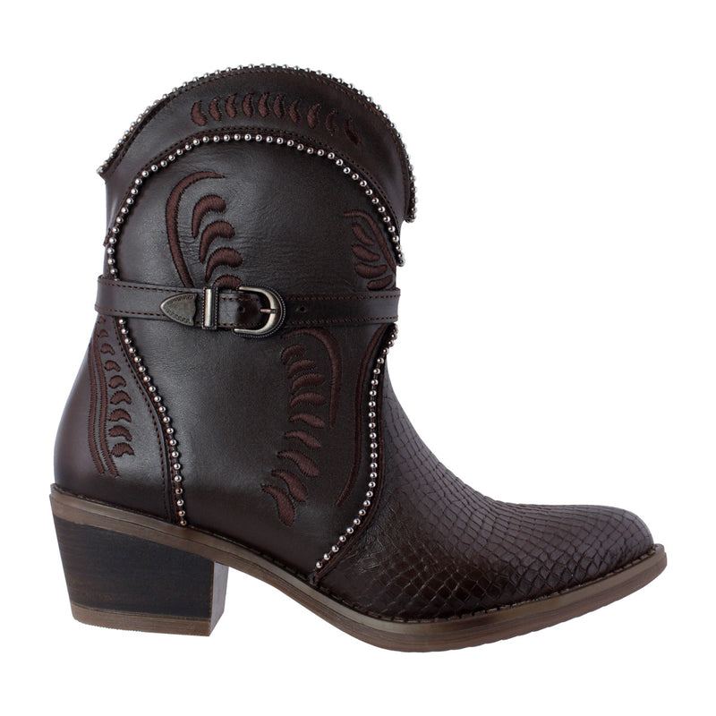 Bota Vaquera Mujer 96150 Davina Piel Café