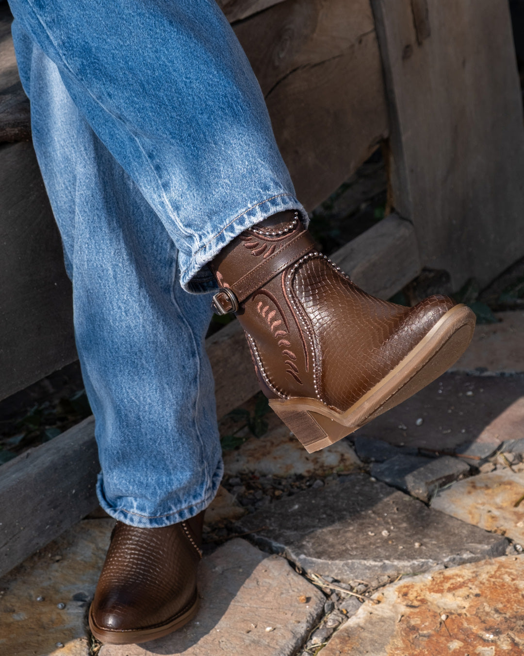 Bota Vaquera Mujer 96150 Davina Piel Café