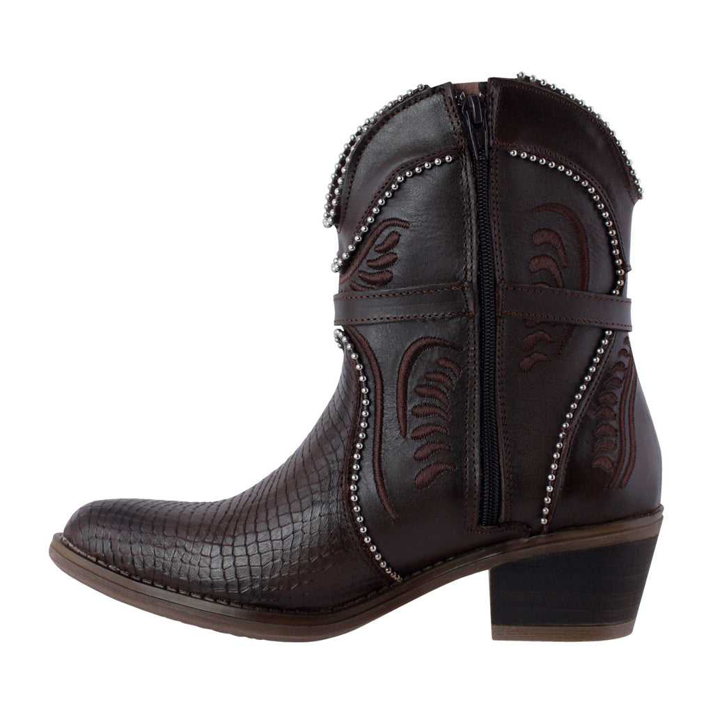Bota Vaquera Mujer 96150 Davina Piel Café