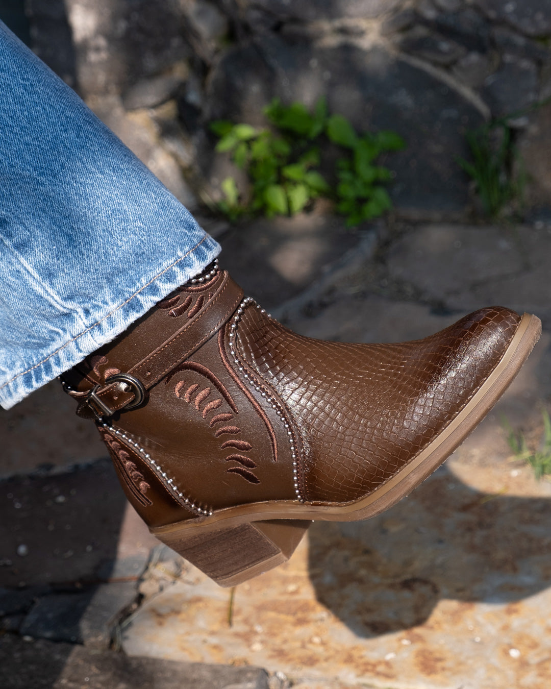 Bota Vaquera Mujer 96150 Davina Piel Café