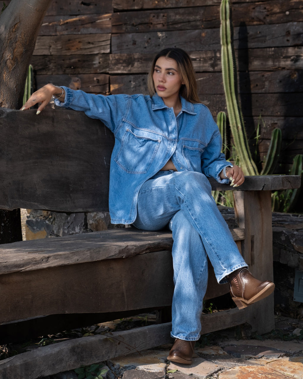 Bota Vaquera Mujer 96150 Davina Piel Café