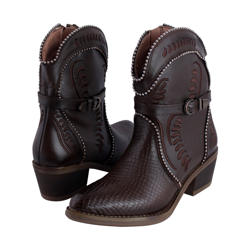 Bota Vaquera Mujer 96150 Davina Piel Café