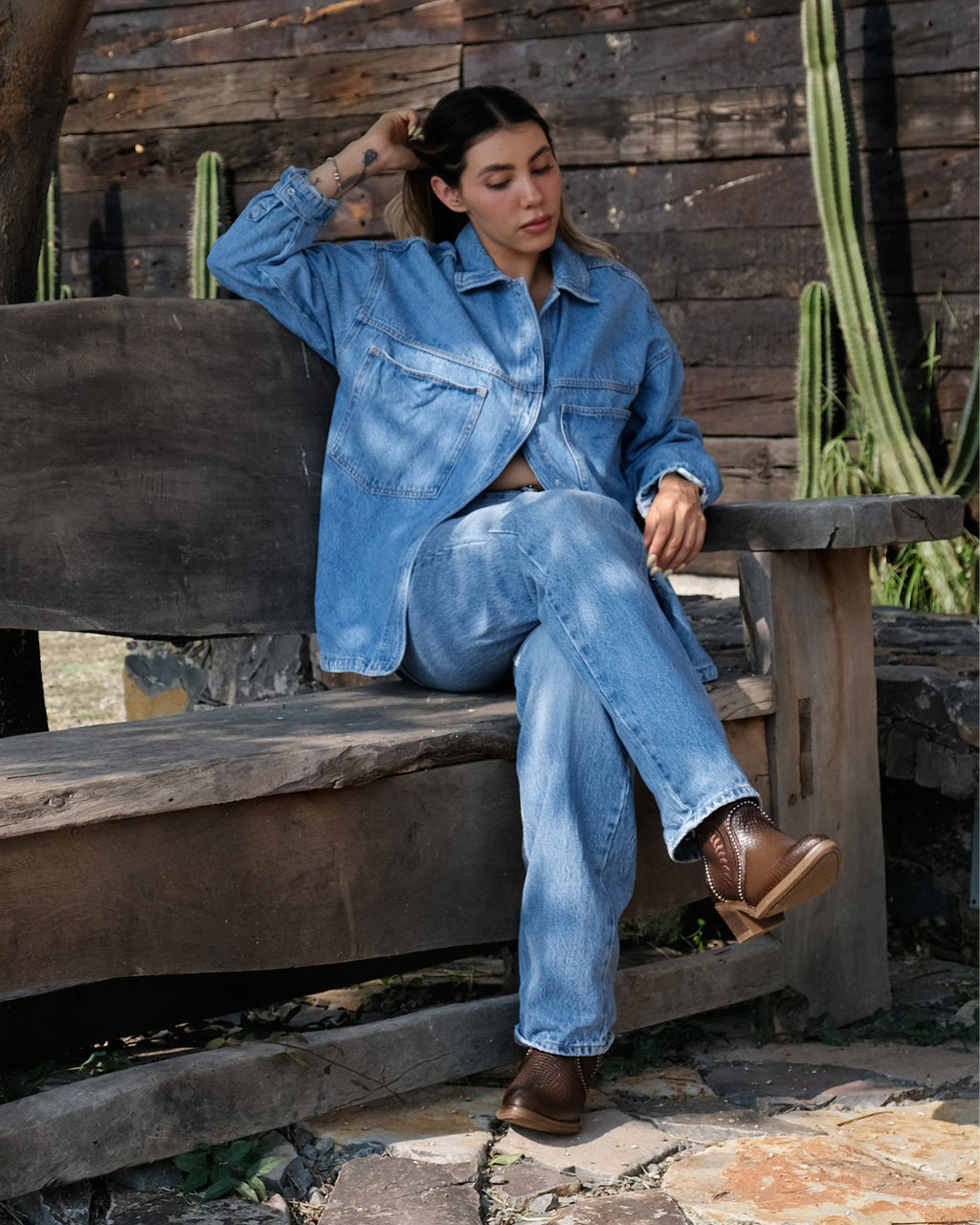 Bota Vaquera Mujer 96150 Davina Piel Café