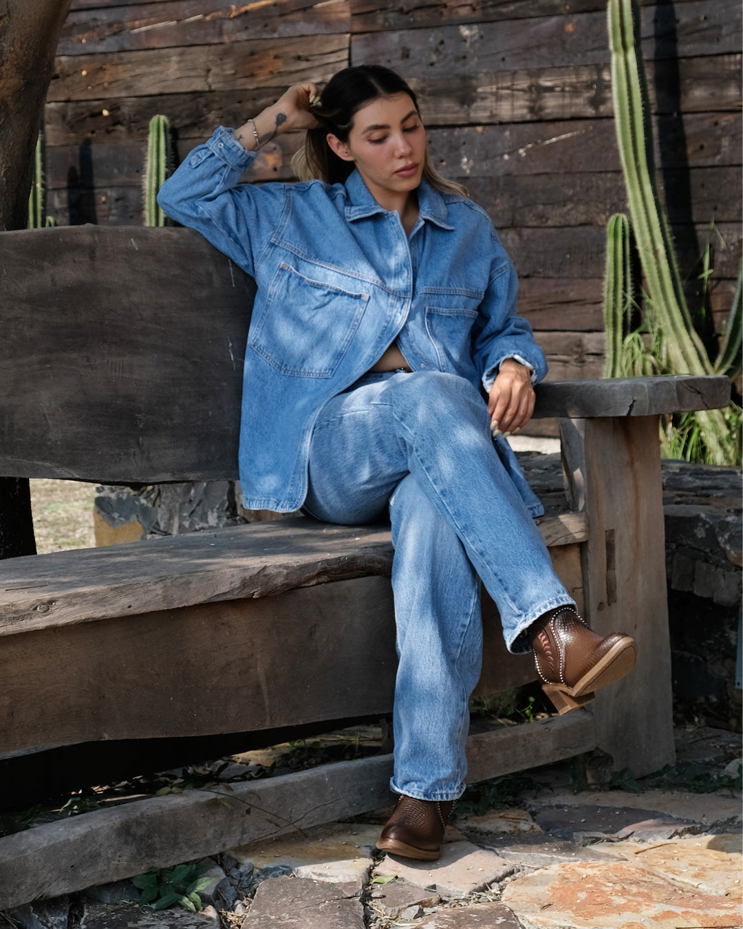 Bota Vaquera Mujer 96150 Davina Piel Café