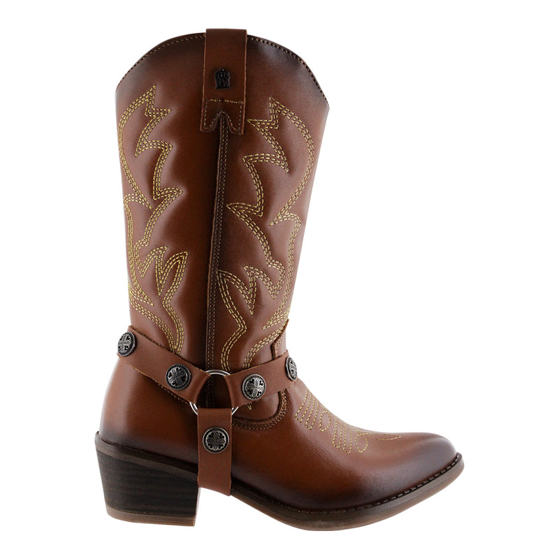 Bota Vaquera de Mujer 96390 Piel Davina Maple