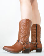 Bota Vaquera de Mujer 96390 Piel Davina Maple