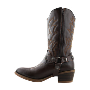 Bota Vaquera Dama 96390 Piel Davina Café