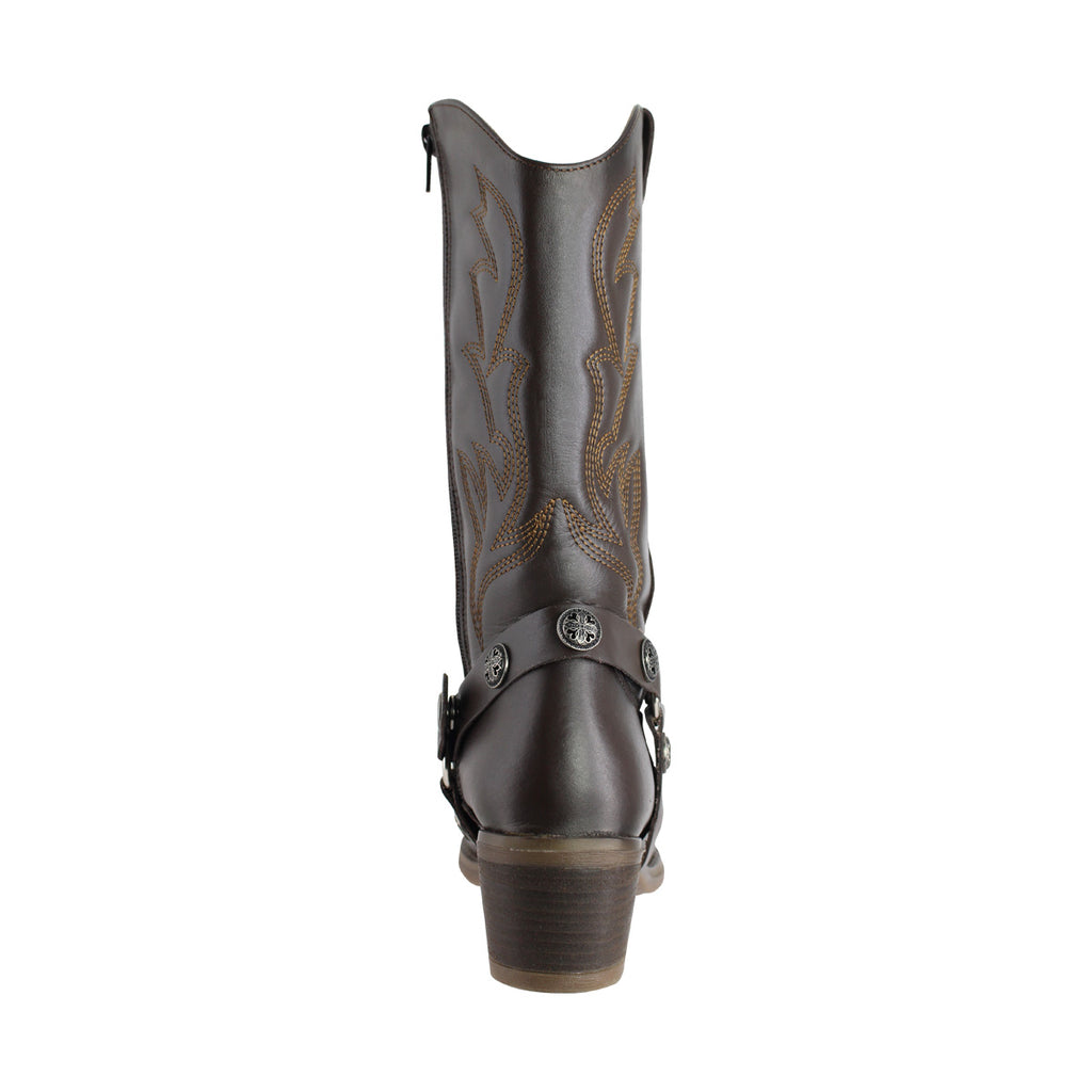 Bota Vaquera Dama 96390 Piel Davina Café Oscuro