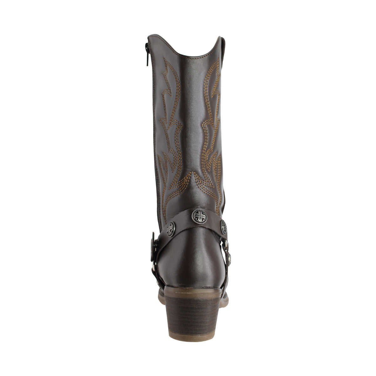 Bota Vaquera Dama 96390 Piel Davina Café Oscuro