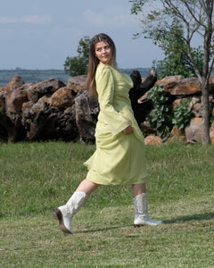 Bota Vaquera 96393 Davina Piel Marfil