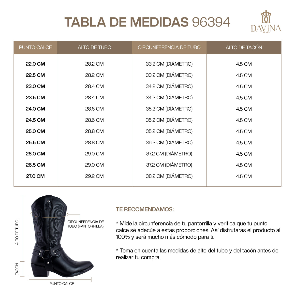 Bota Vaquera Mujer 96394 Davina Negra