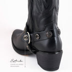 Bota Vaquera de Mujer 96401 Davina Piel Negro