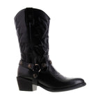 Bota Vaquera de Mujer 96401 Davina Piel Negro