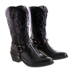 Bota Vaquera de Mujer 96401 Davina Piel Negro