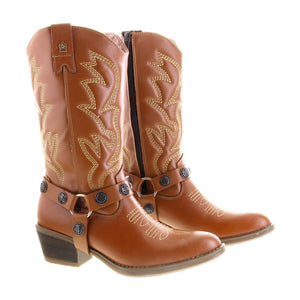 Bota Vaquera Dama 96401 Davina Piel Tanino
