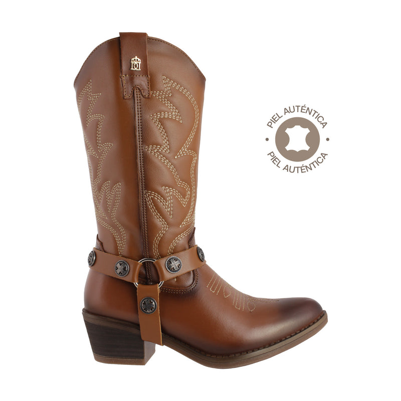 Bota Vaquera Mujer 96401 Piel Atanado Maple