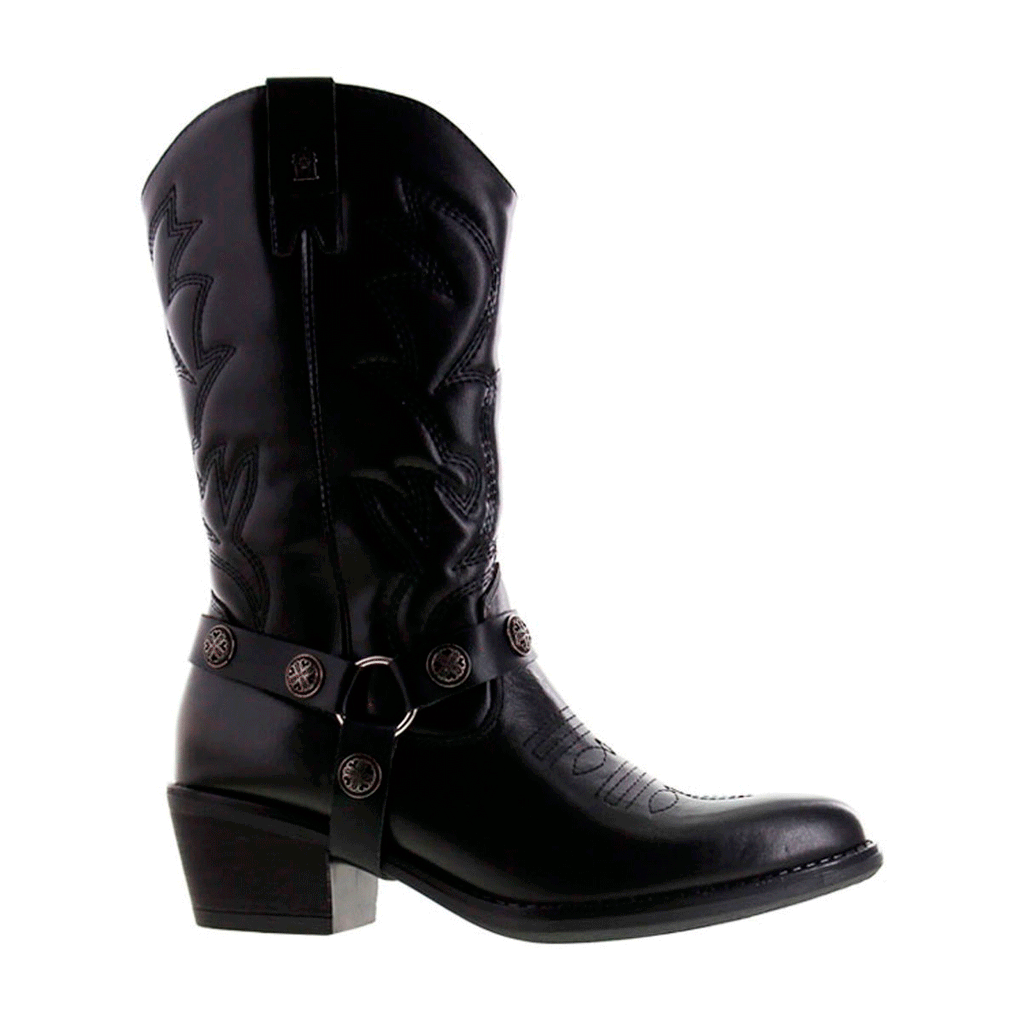 Bota Vaquera de Mujer 96401 Davina Piel Negro