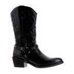 Bota Vaquera de Mujer 96401 Davina Piel Negro