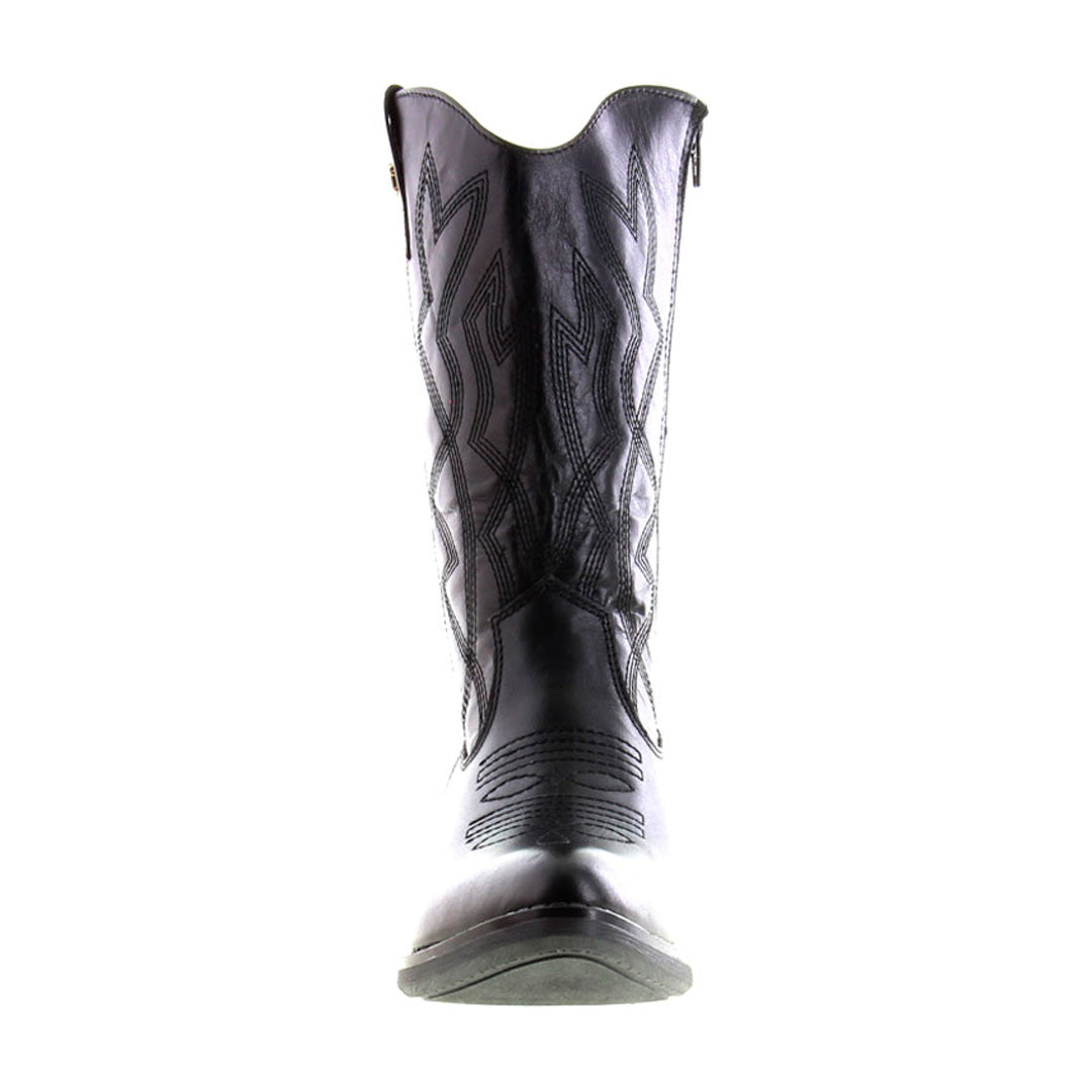 Bota Vaquera de Mujer 96405 Davina Piel Negro