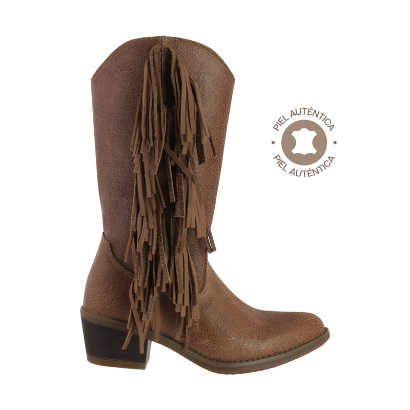 Bota Vaquera Mujer 96410 Piel Shedrón