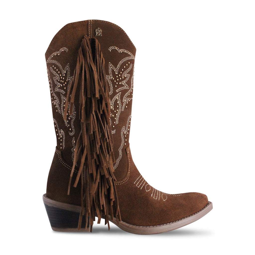 Bota Vaquera Mujer 96411 Gamuza Café