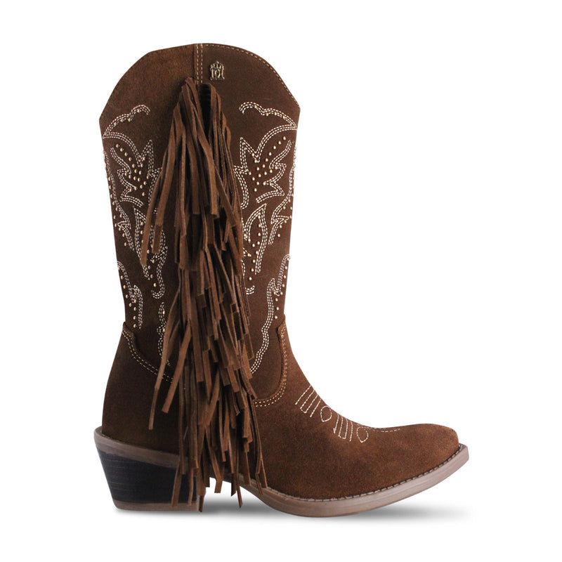 Bota Vaquera Mujer 96411 Gamuza Café