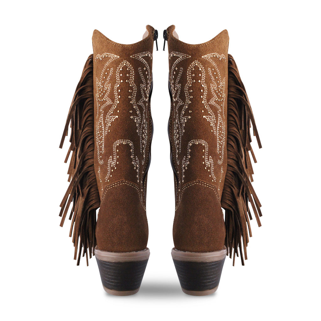 Bota Vaquera Mujer 96411 Gamuza Café