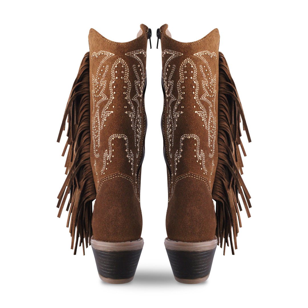 Bota Vaquera Mujer 96411 Gamuza Café