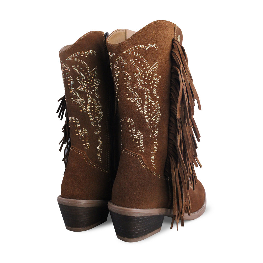 Bota Vaquera Mujer 96411 Gamuza Café