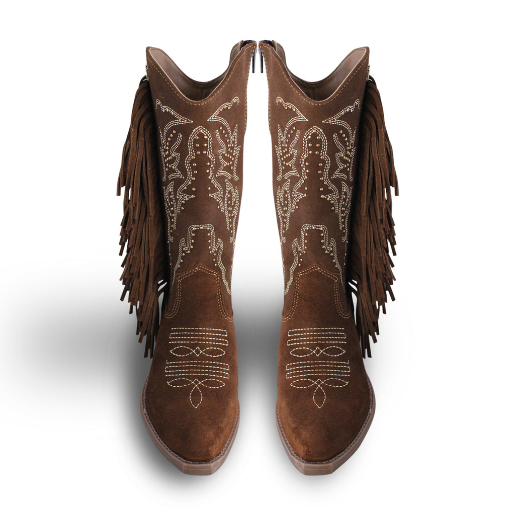 Bota Vaquera Mujer 96411 Gamuza Café