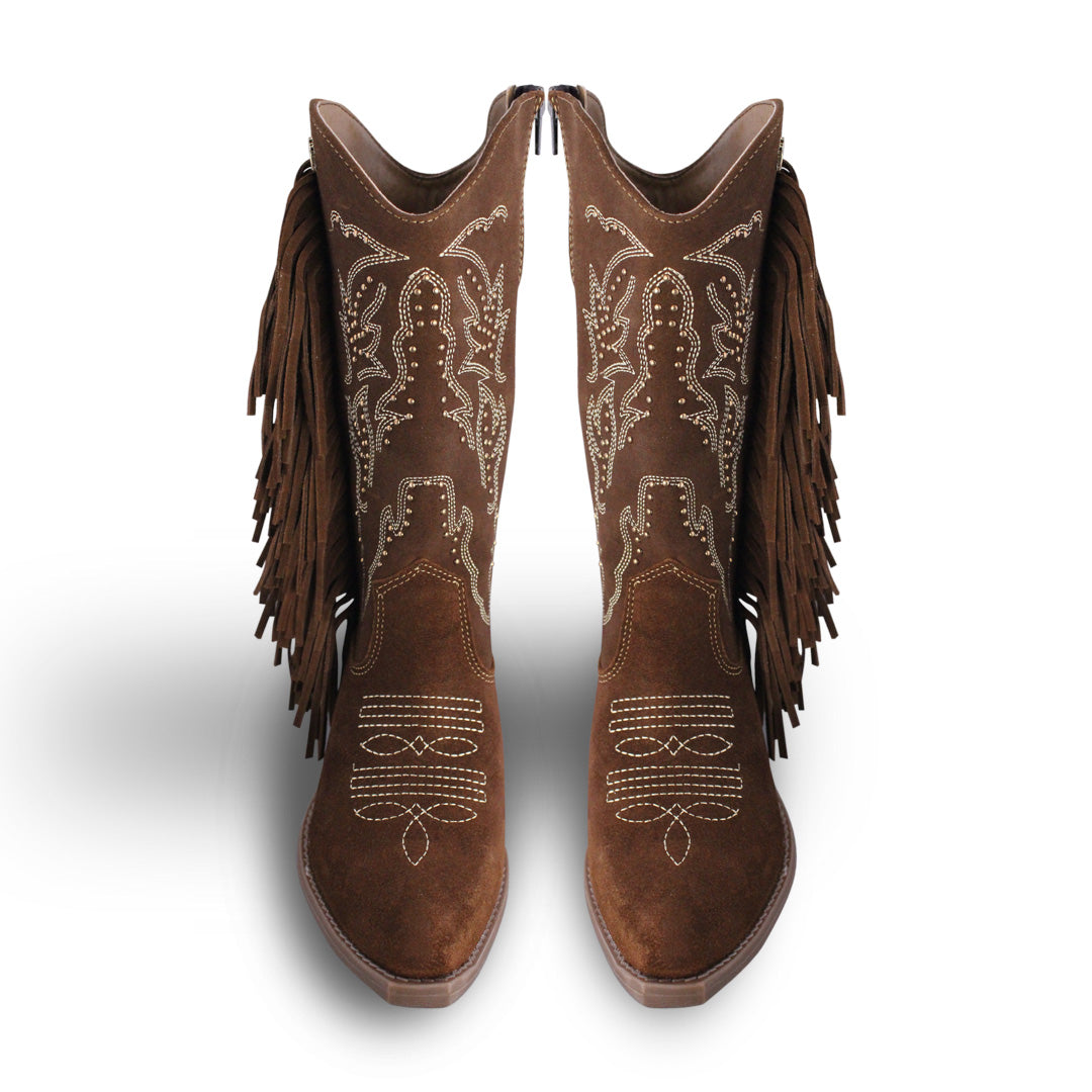 Bota Vaquera Mujer 96411 Gamuza Café