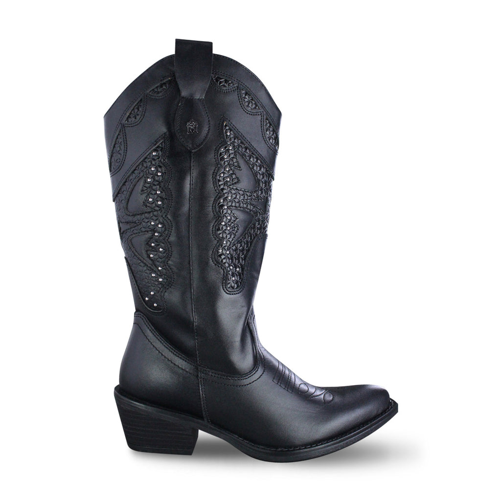 Bota Vaquera Mujer 96450 Negro