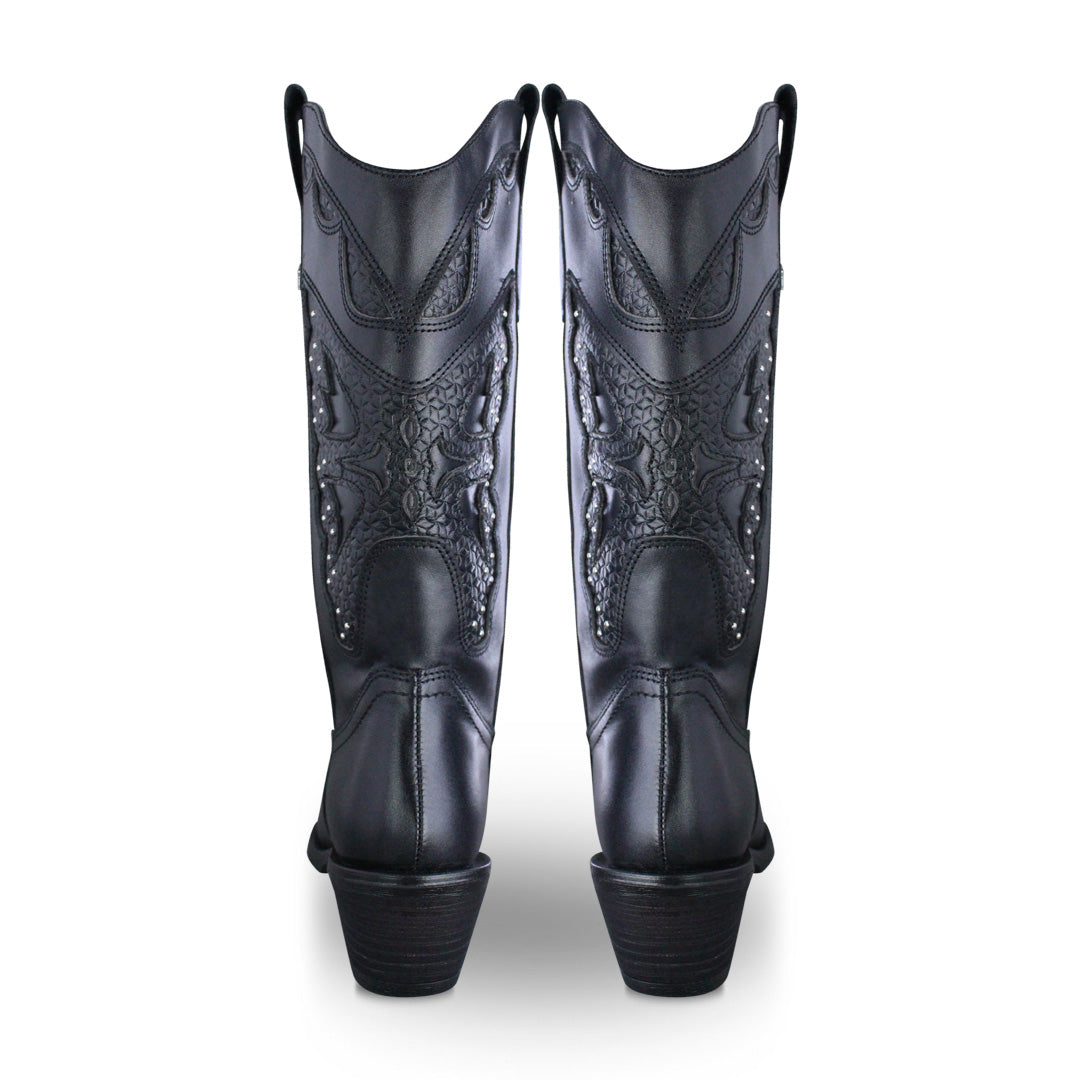 Bota Vaquera Mujer 96450 Negro