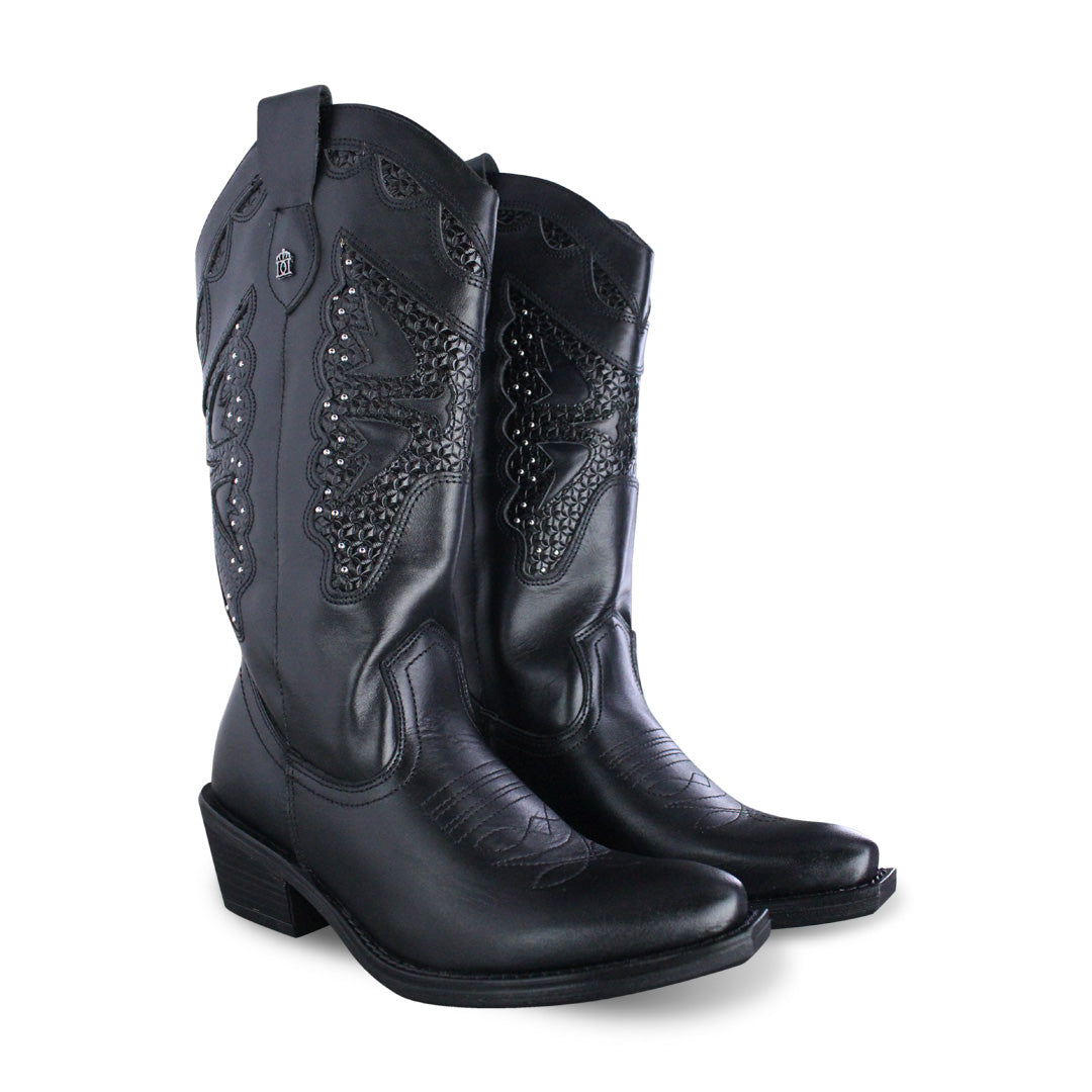 Bota Vaquera Mujer 96450 Negro