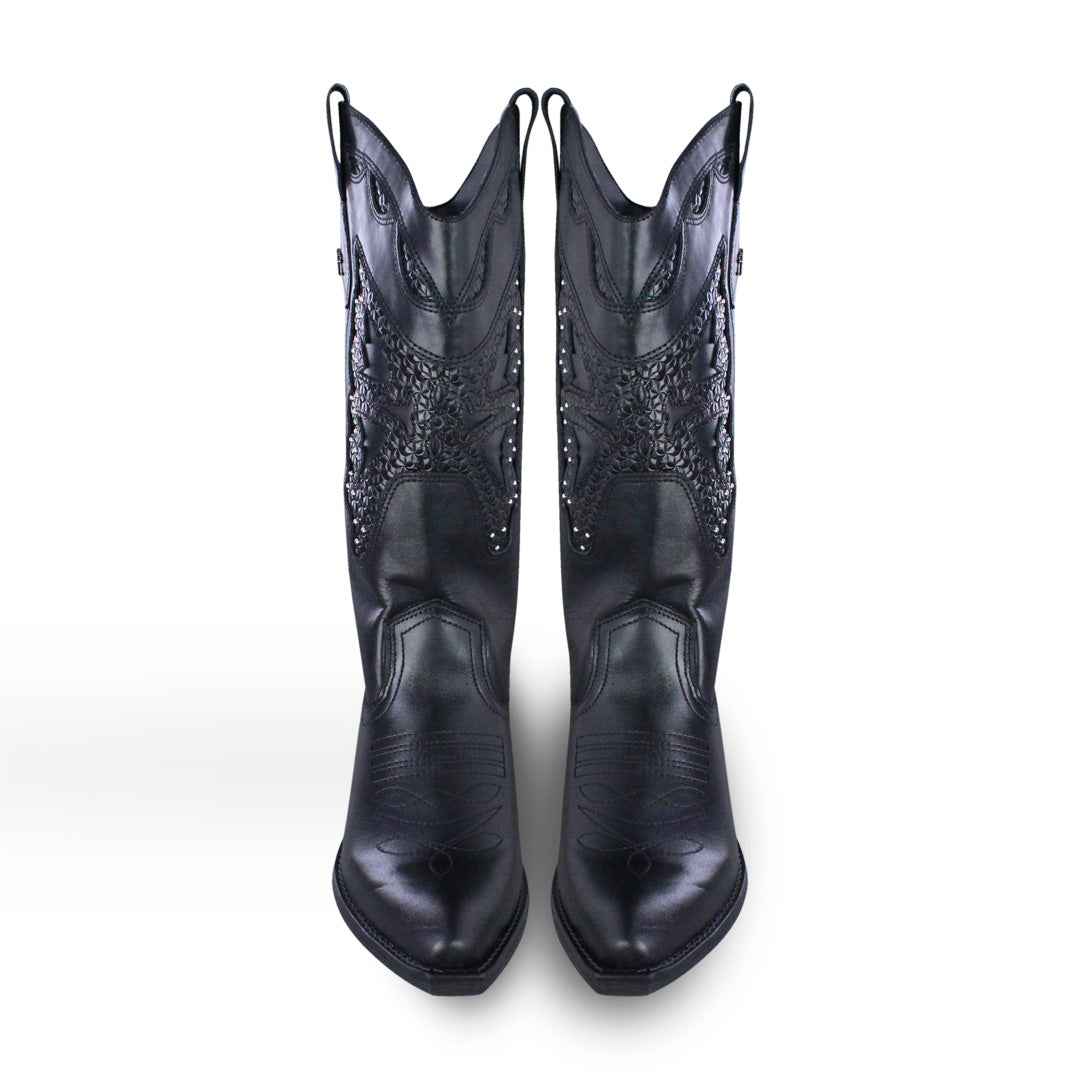 Bota Vaquera Mujer 96450 Negro