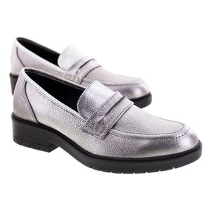 Mocasín 9650 Davina Piel Plata