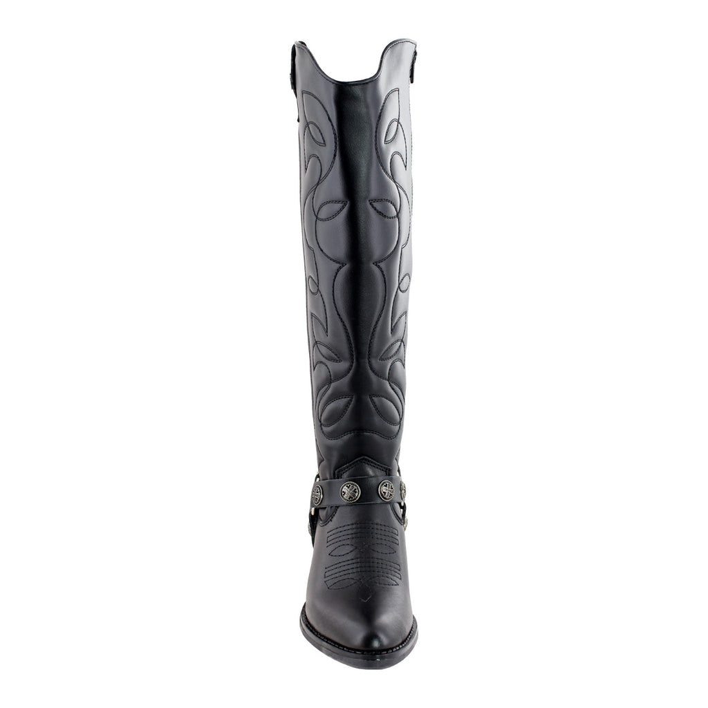 Bota Alta Vaquera 96501 Davina Piel Negra