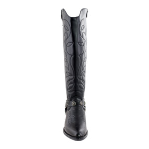Bota Alta Vaquera 96501 Davina Piel Negra